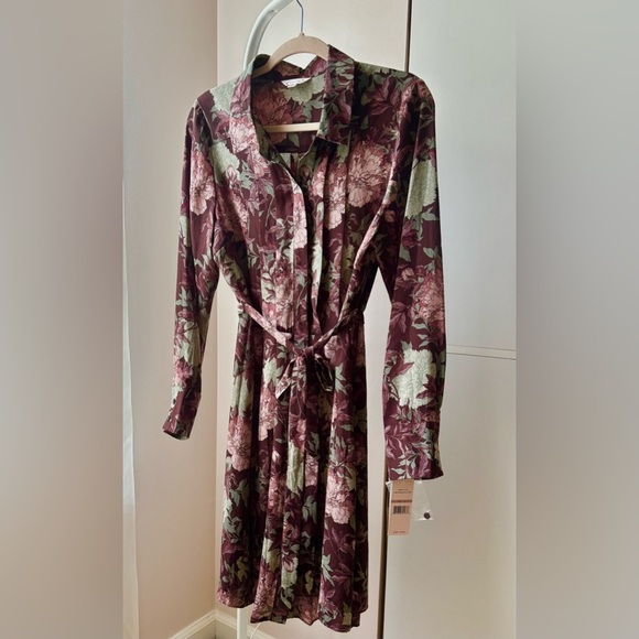 Nanette Lepore Floral Dress Size 12 New Shirt Dress - Picture 1 of 3